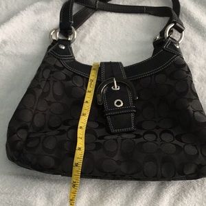 Coach black canvas purse